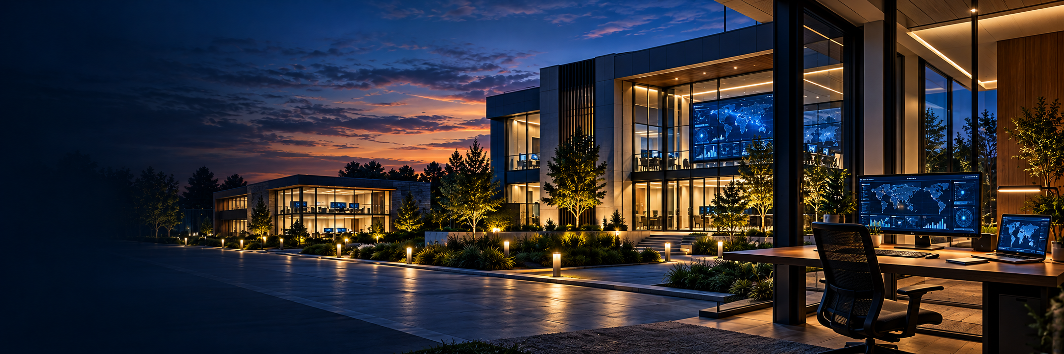 Connected enterprise headquarters, branch office and secure remote workspace