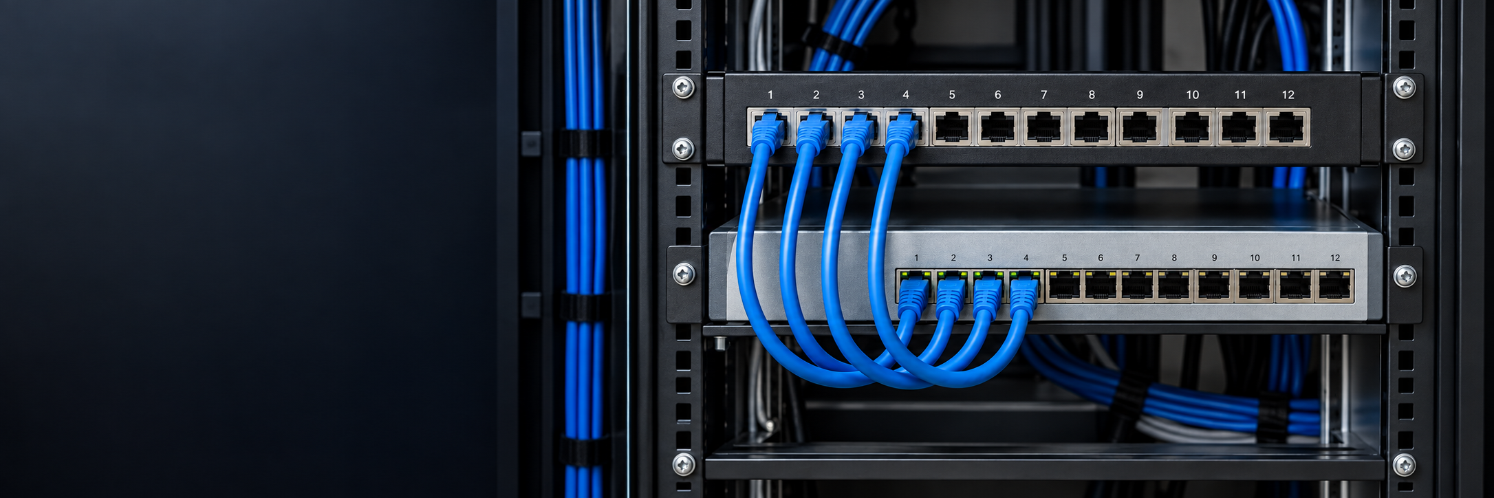 Structured cabling with patch cords connected at both ends